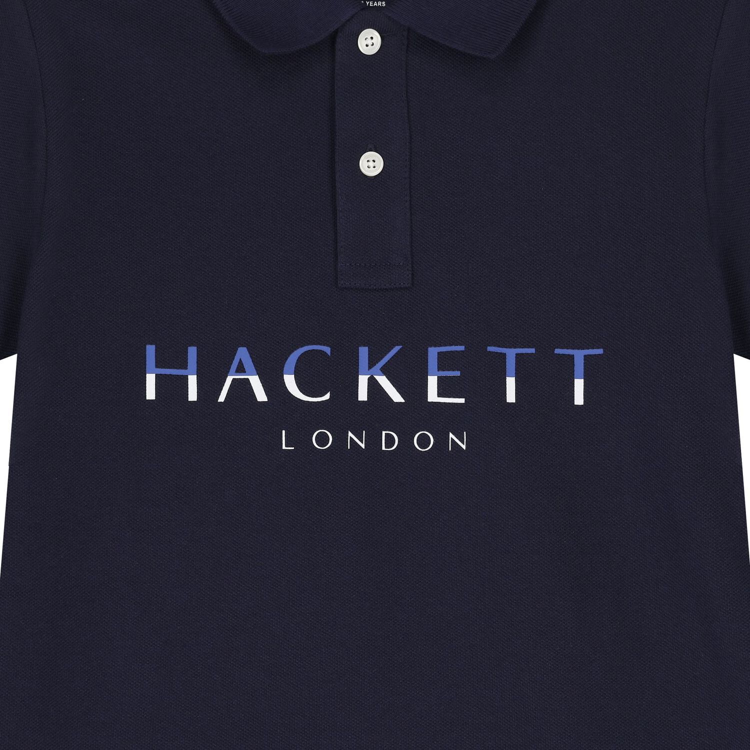 Boys Navy Cotton Logo Polo Shirt, 2, hi-res image number null