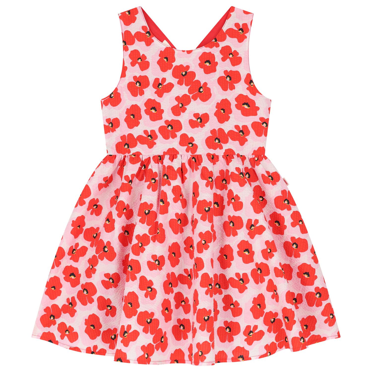 Girls Red & Pink Dress Sleeveless Dress, 1, hi-res image number null