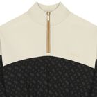 فستان بنات بالشعار باللون العاجى والاسود , 1, hi-res