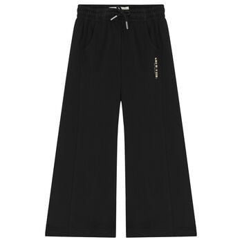 Girls Black Logo Joggers