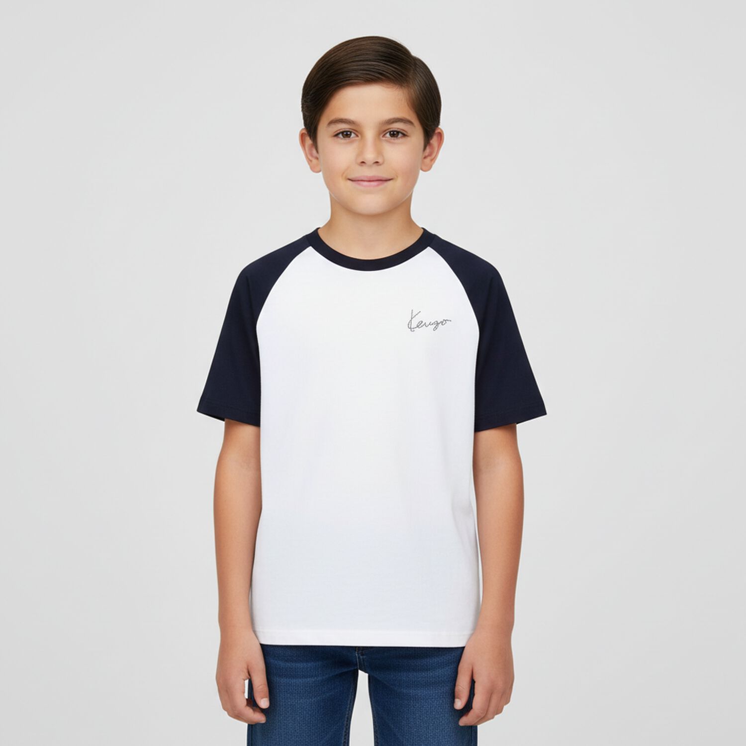 Boys Ivory Tiger Logo T-Shirt, 1, hi-res image number null