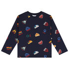 Boys Navy Blue Long Sleeve Top, 1, hi-res