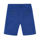 Boys Blue Twill Shorts, 2, hi-res