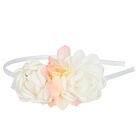 Girls White Flower Headband, 3, hi-res