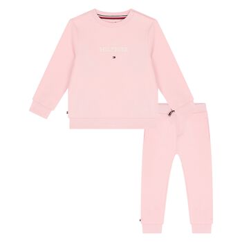 Baby Girls Pink Logo Tracksuit