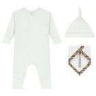 White & Beige Romper Gift Set, 1, hi-res