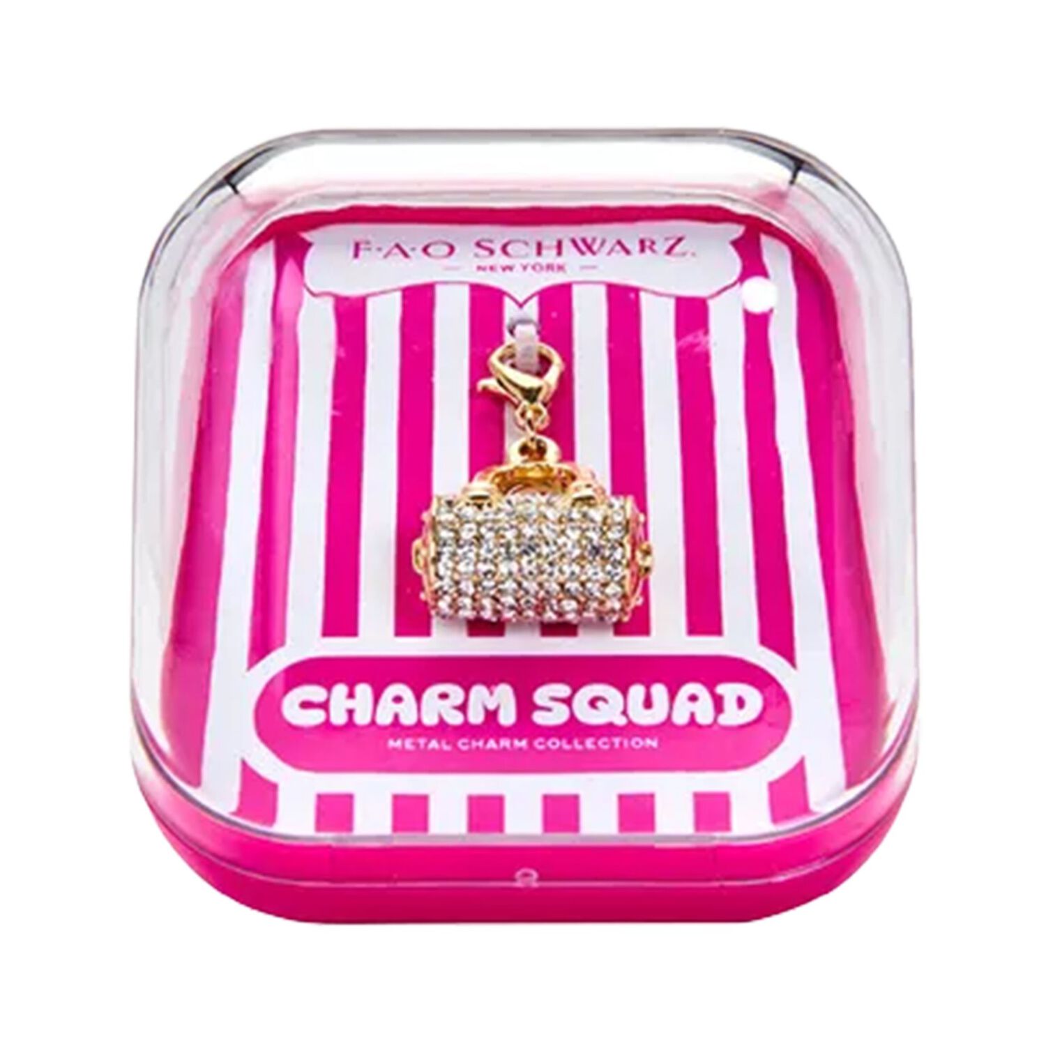 Girls Gold Rhinestone Handbag Charm, 1, hi-res