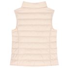 Girls Pink Logo Padded Gilet, 2, hi-res