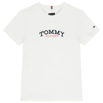 تيشيرت اولاد بالشعار باللون الابيض 