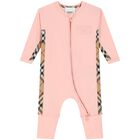 Baby Girls Pink & Beige Romper Gift Set, 3, hi-res