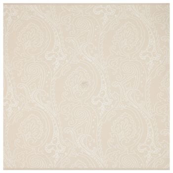 White & Burgundy Pegaso Logo Baby Blanket