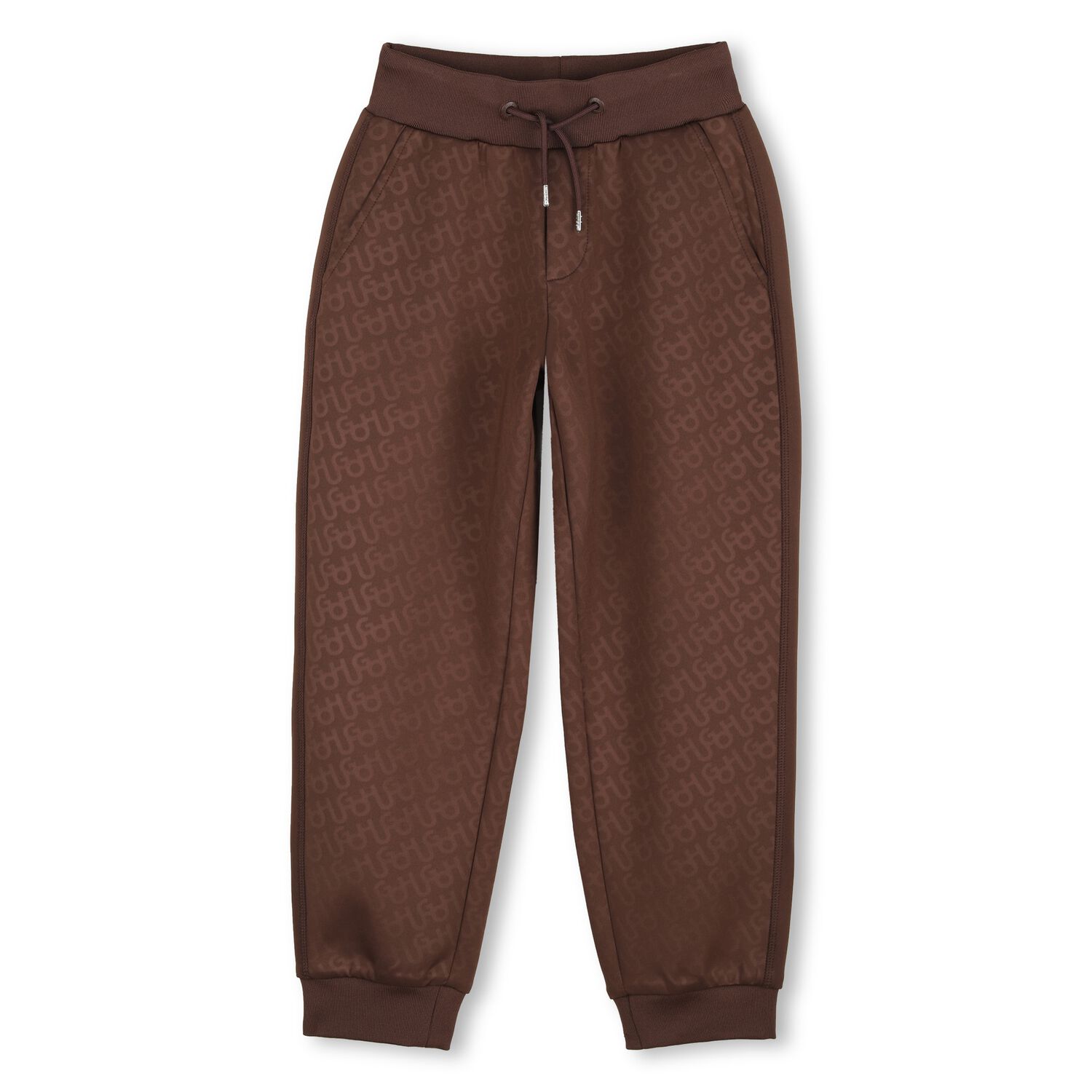 Boys Brown Logo Joggers, 1, hi-res
