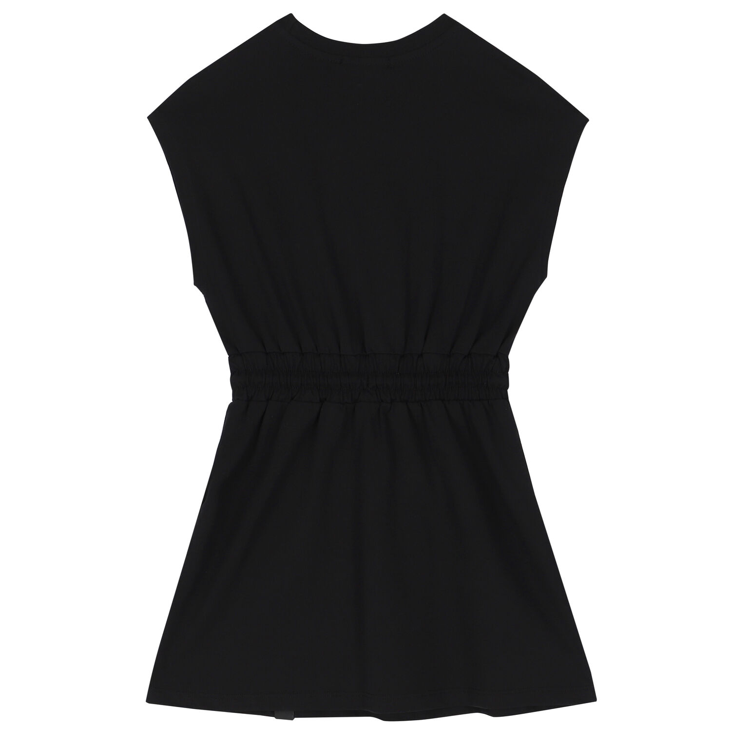 Girls Black Logo Dress, 2, hi-res