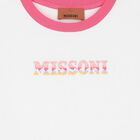 تيشيرت بنات بالشعار باللون الأبيض, 1, hi-res