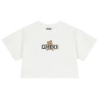 Girls White Teddy Bear Logo T-Shirt, 1, hi-res