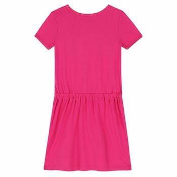 Girls Pink Logo Dress