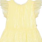 Girls Yellow Chiffon Sequin Dress, 2, hi-res