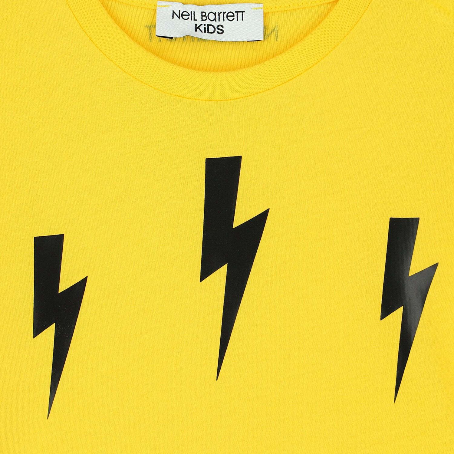 تيشيرت ولادي باكمام بالشعار باللون اللأصفر, 3, hi-res