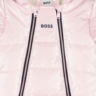 Baby Girls Pink Logo Snow Suit, 1, hi-res