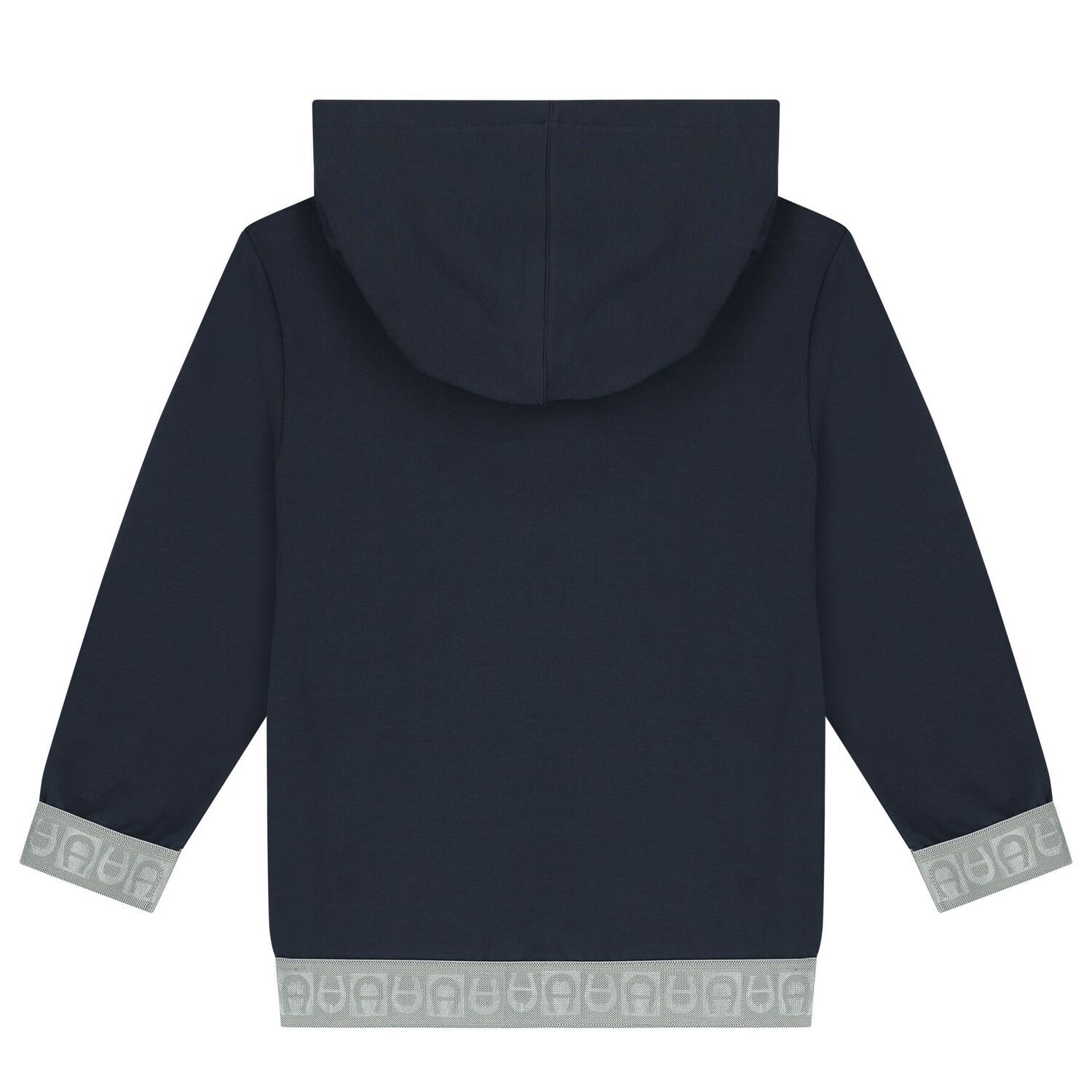 Boys Navy Blue & White Logo Hooded Top, 1, hi-res image number null