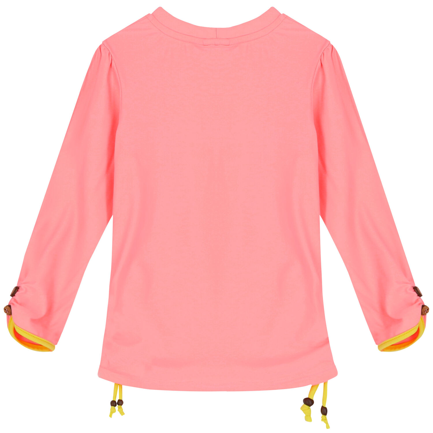 Girls Pink Long Sleeve Rash Vest, 1, hi-res image number null