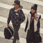 Black & Beige Logo Reversible Puffer Jacket, 1, hi-res