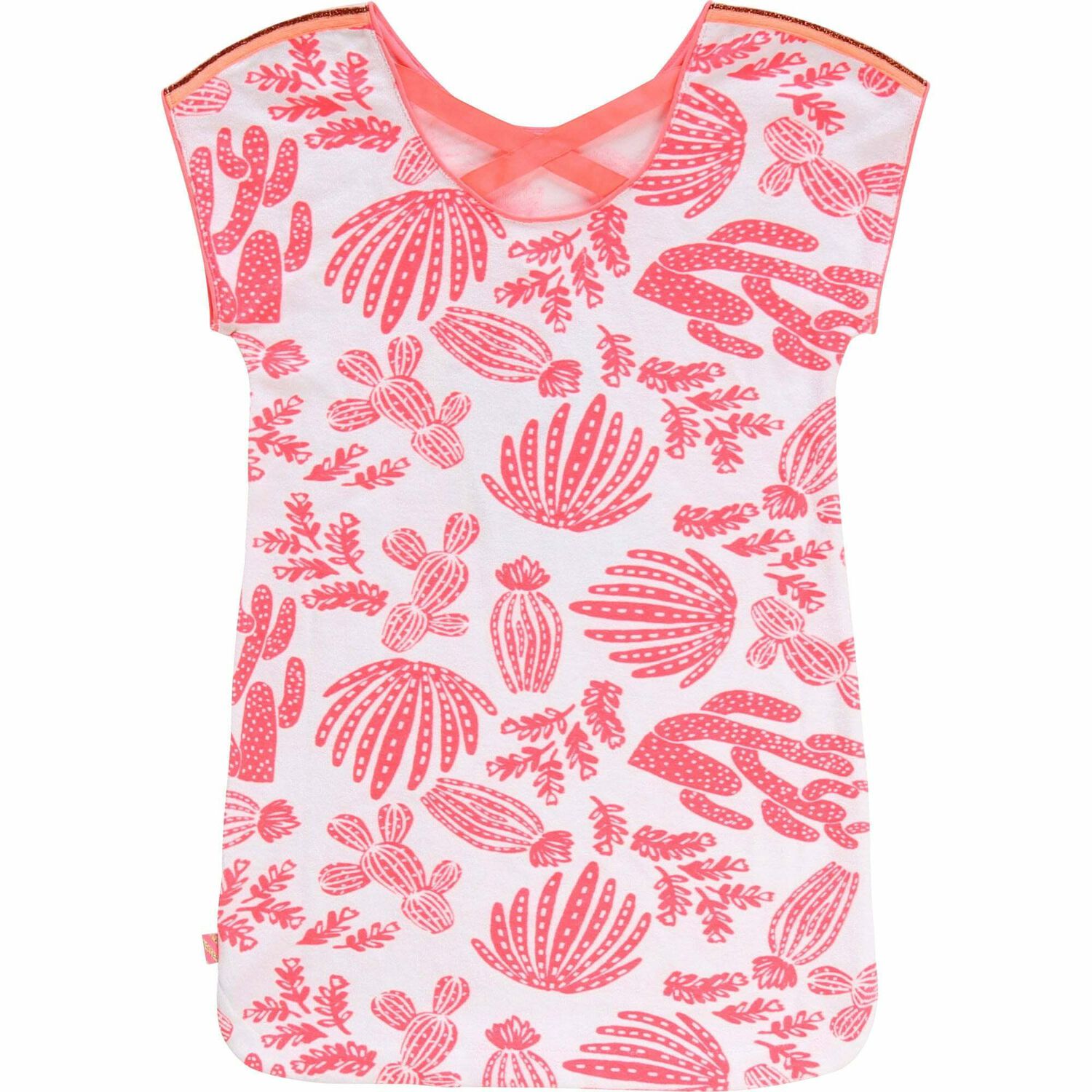 فستان باللون الابيض والزهري للبنات, 1, hi-res image number null