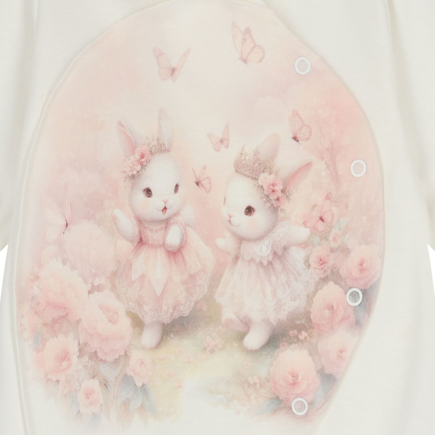Baby Girls Ivory & Pink Bunny Babygrow Gift Set, 1, hi-res