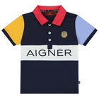 تيشيرت بولو بالشعار متعدد الألوان للأولاد, 1, hi-res