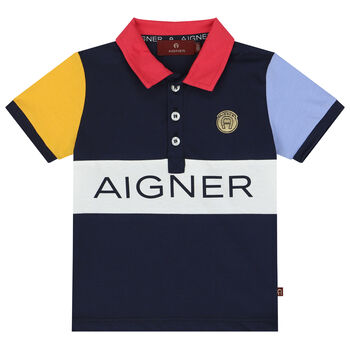 Younger Boys Multi-Colored Logo Polo Shirt