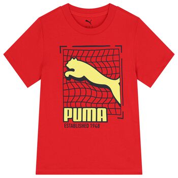 تيشيرت بالشعار باللون الاحمر للاولاد