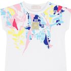 تي شيرت بنات بالشعار باللون  الأبيض, 1, hi-res