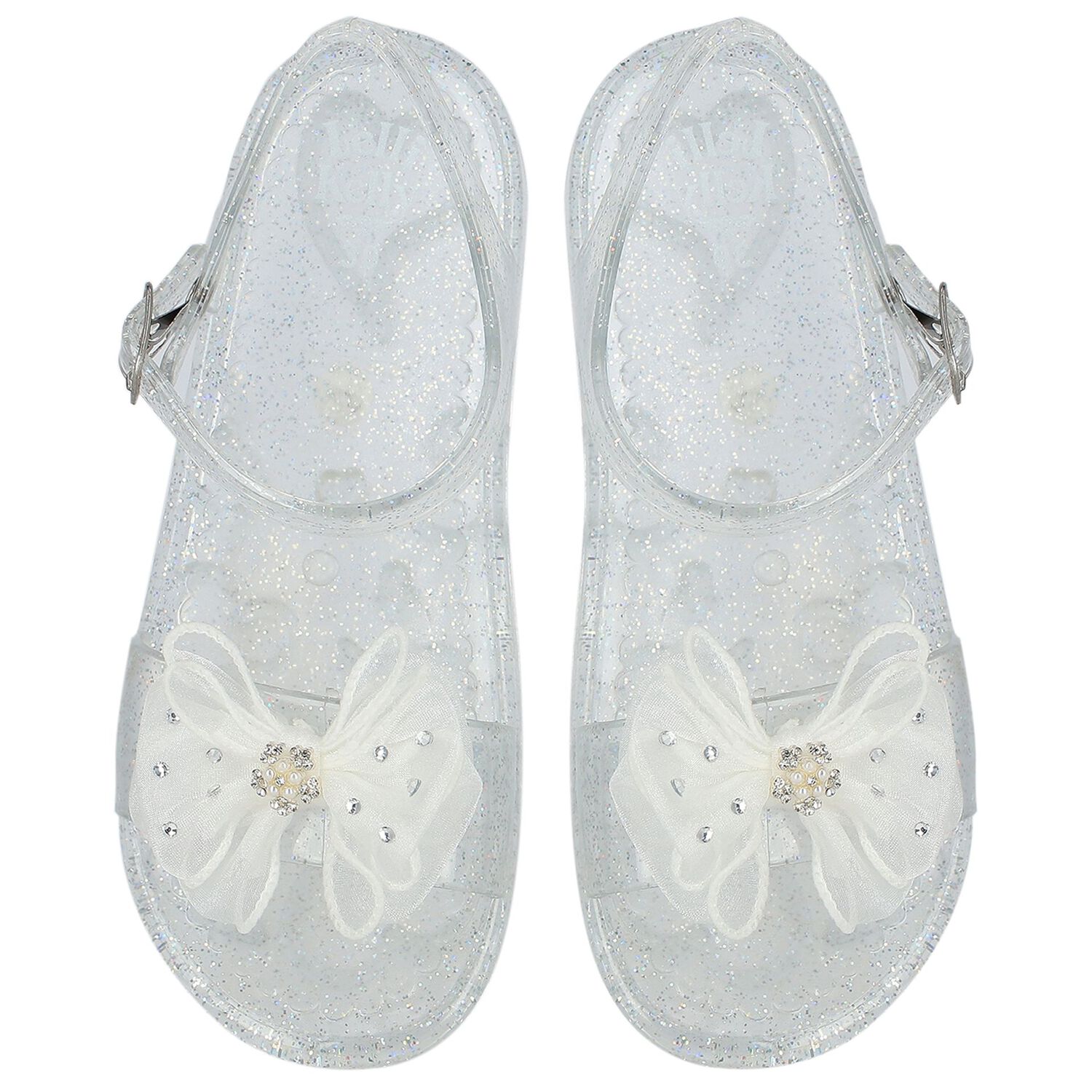 Girls Transparent Jelly Sandals, 1, hi-res image number null