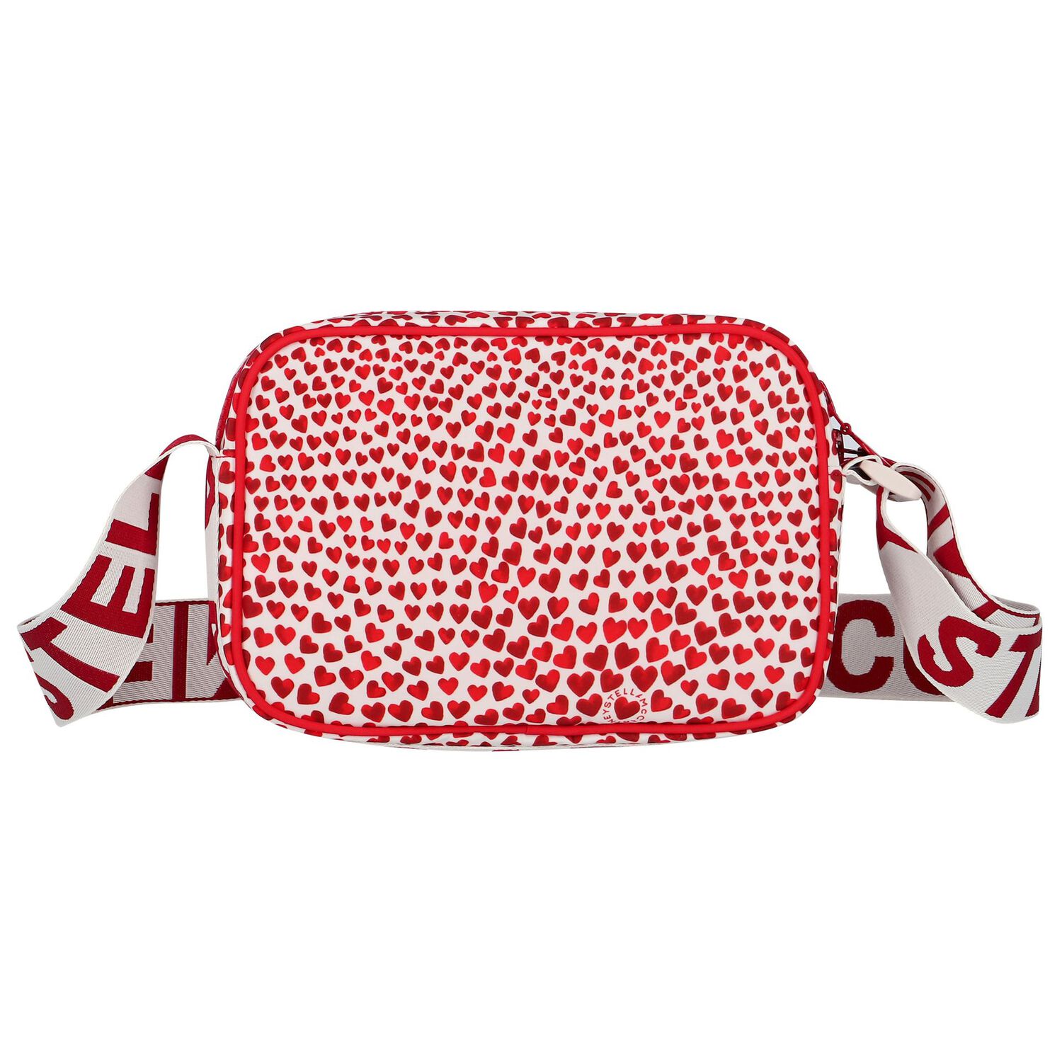 Girls Ivory & Red Hearts Bag, 1, hi-res