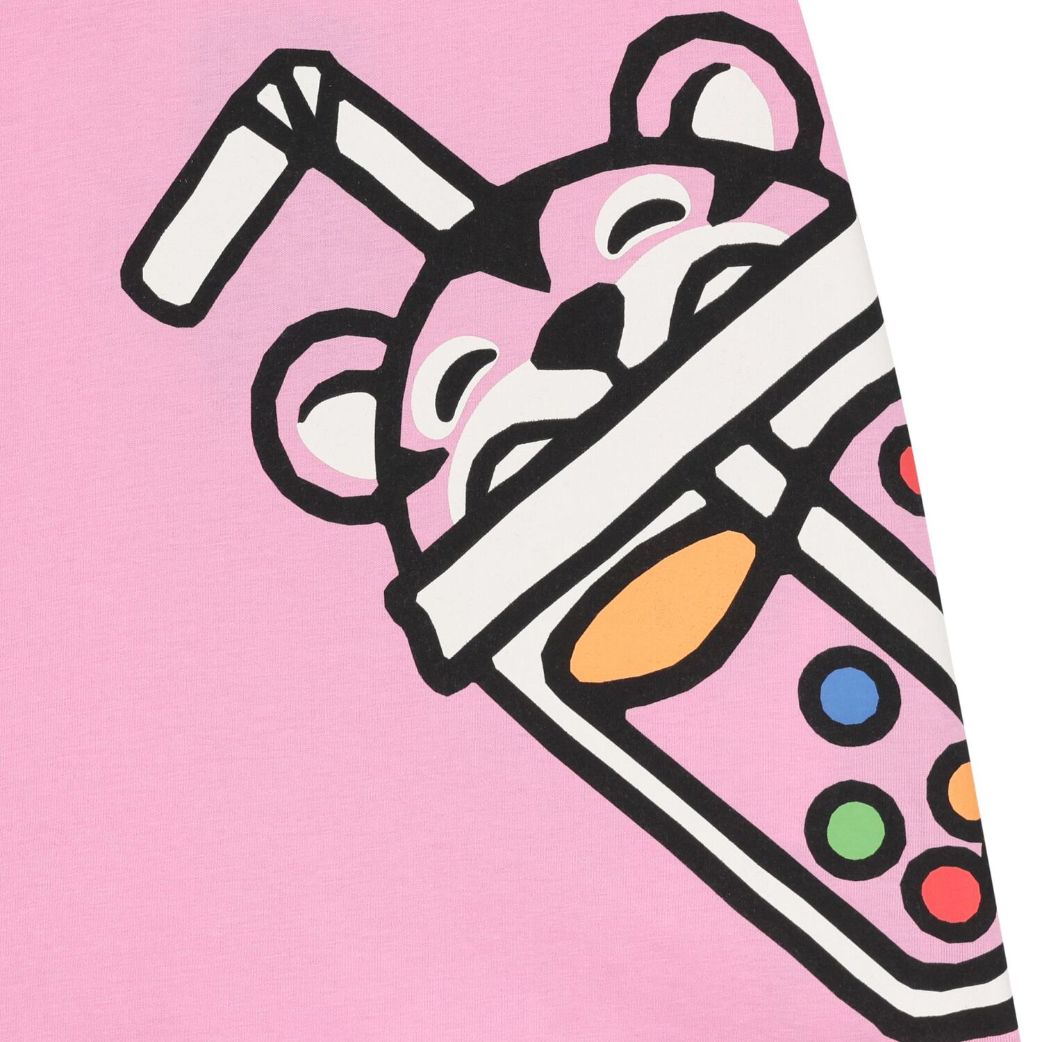 Younger Girls Pink Bubble Tiger Logo Dress, 1, hi-res