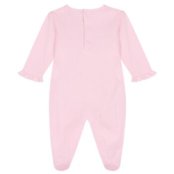 أفرول بنات بطبعة الزهور باللون الأبيض