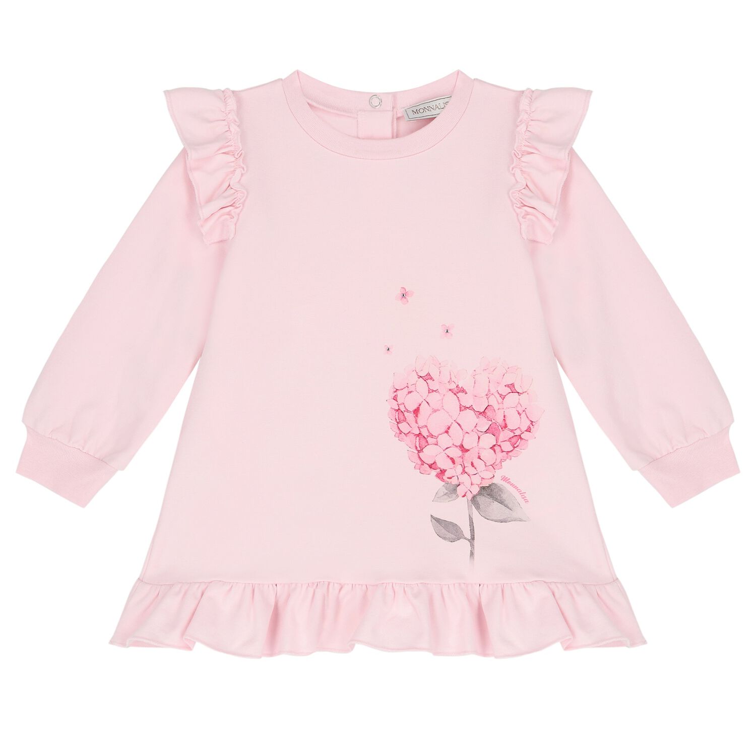 Younger Girls Pink Sweatshirt Dress, 1, hi-res image number null