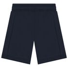 Boys Blue Logo Shorts Set, 1, hi-res