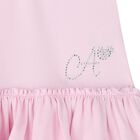 Girls Pink Cotton Frill Tennis Dress, 1, hi-res
