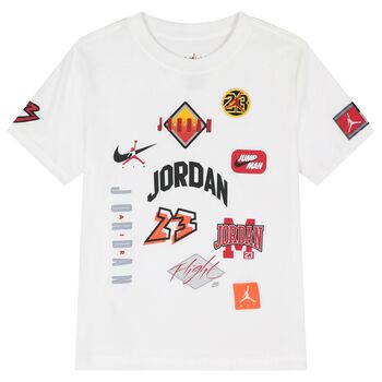 Boys White Jordan Logo T-Shirt