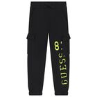 Boys Black Logo Joggers, 1, hi-res