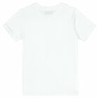 Boys White Logo Top, 2, hi-res