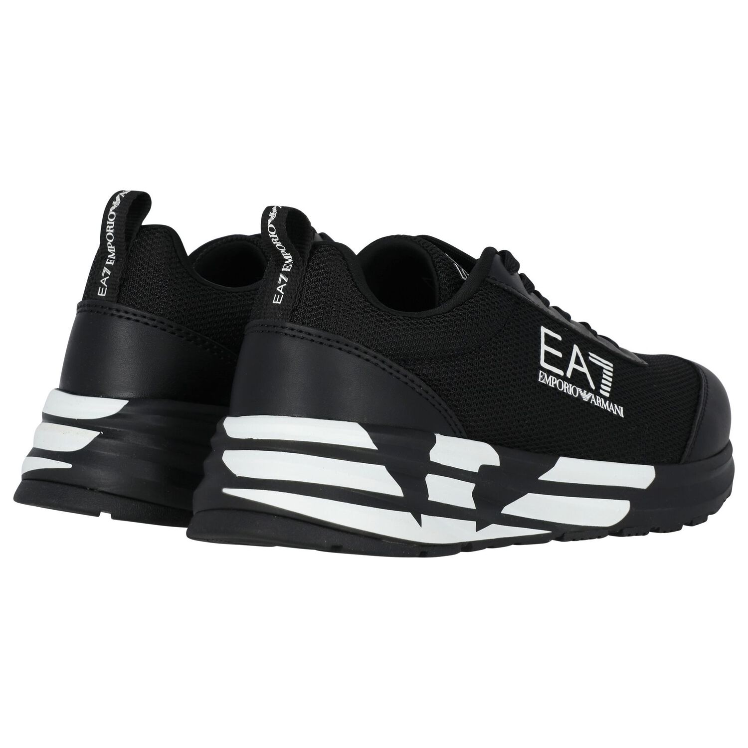 Black & White Logo Trainers, 1, hi-res