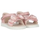 Younger Girls Pink Bow Sandals, 1, hi-res
