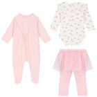 Girls Pink Ballerina Babygrow & Set (3 Piece), 1, hi-res