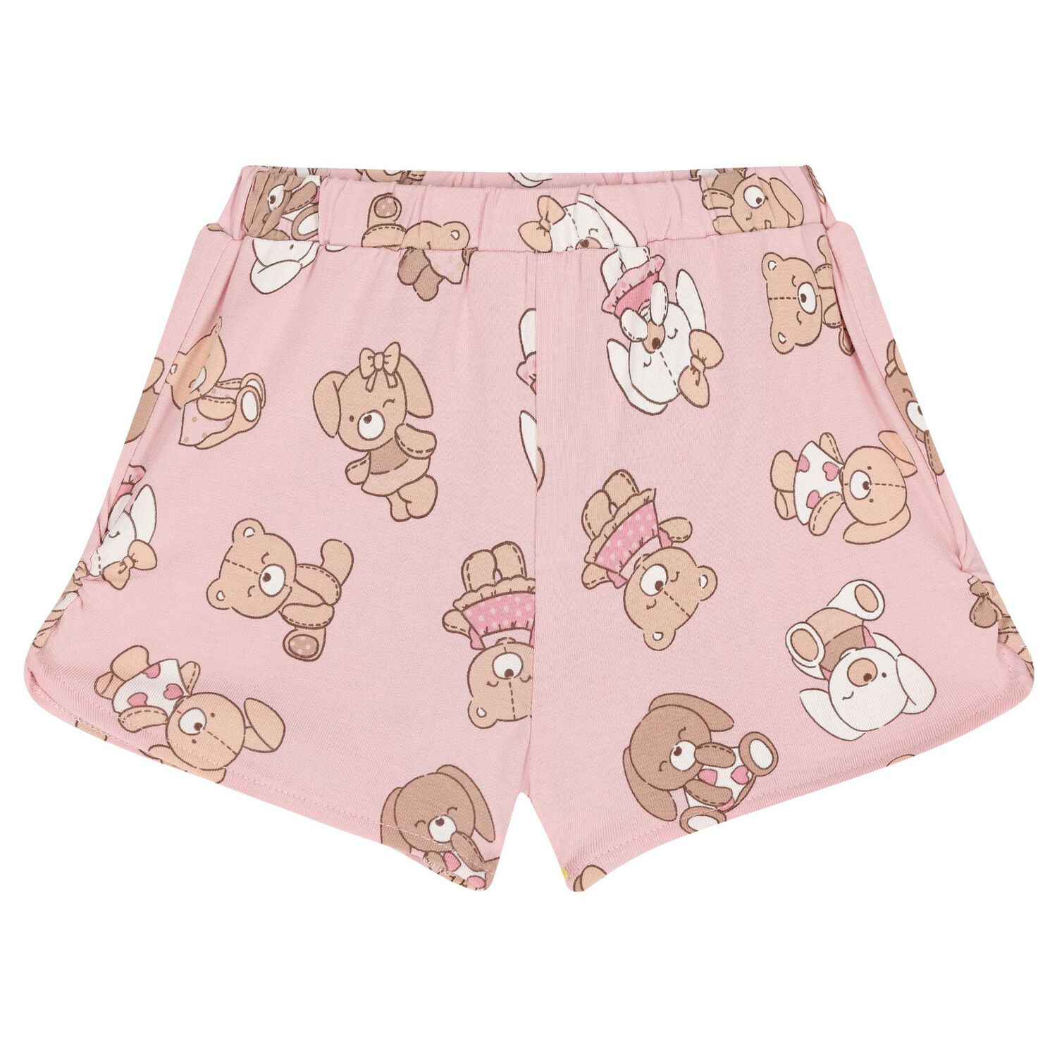 Baby Girls Pink & White Bear Shorts Set ( 2-Pack ), 1, hi-res