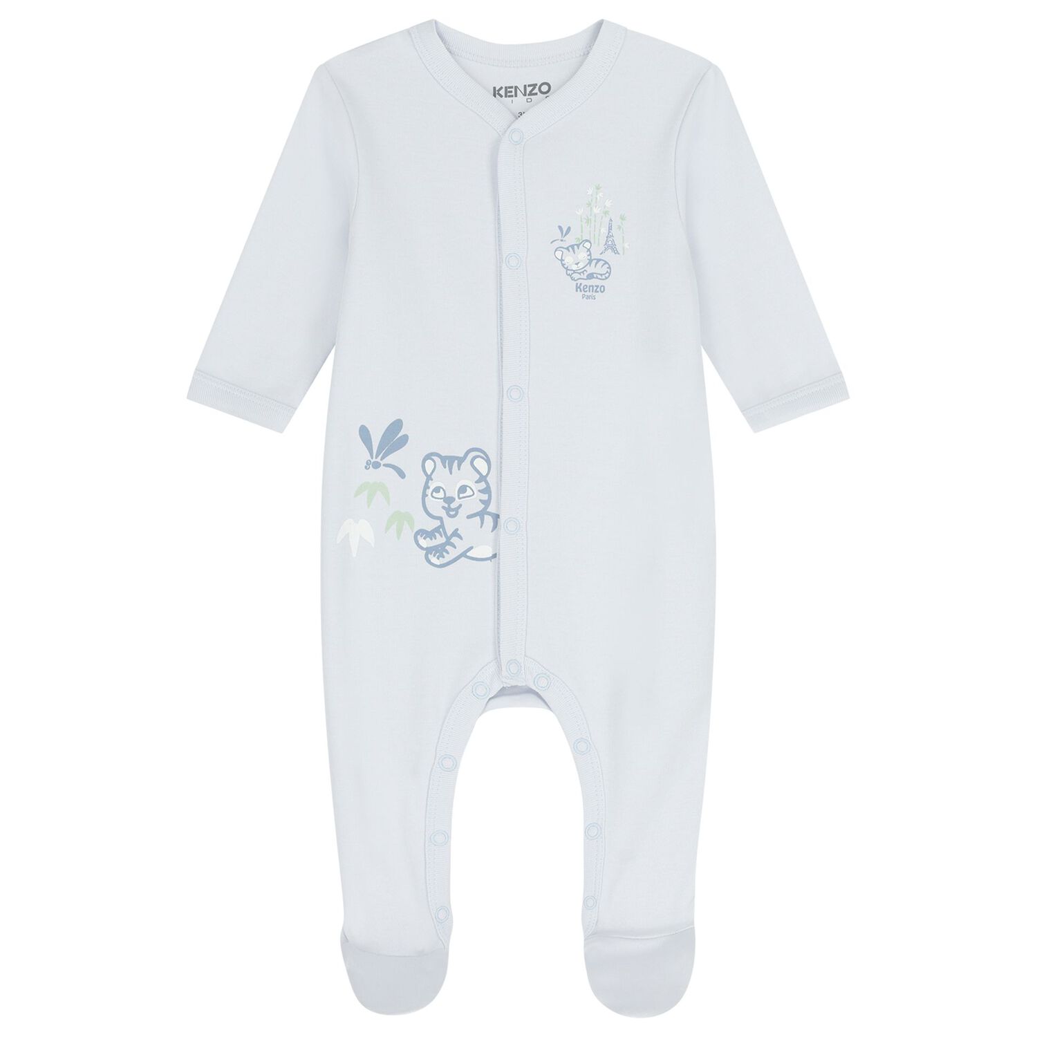 Baby Boys Blue Tiger Babygrow Gift Set, 1, hi-res