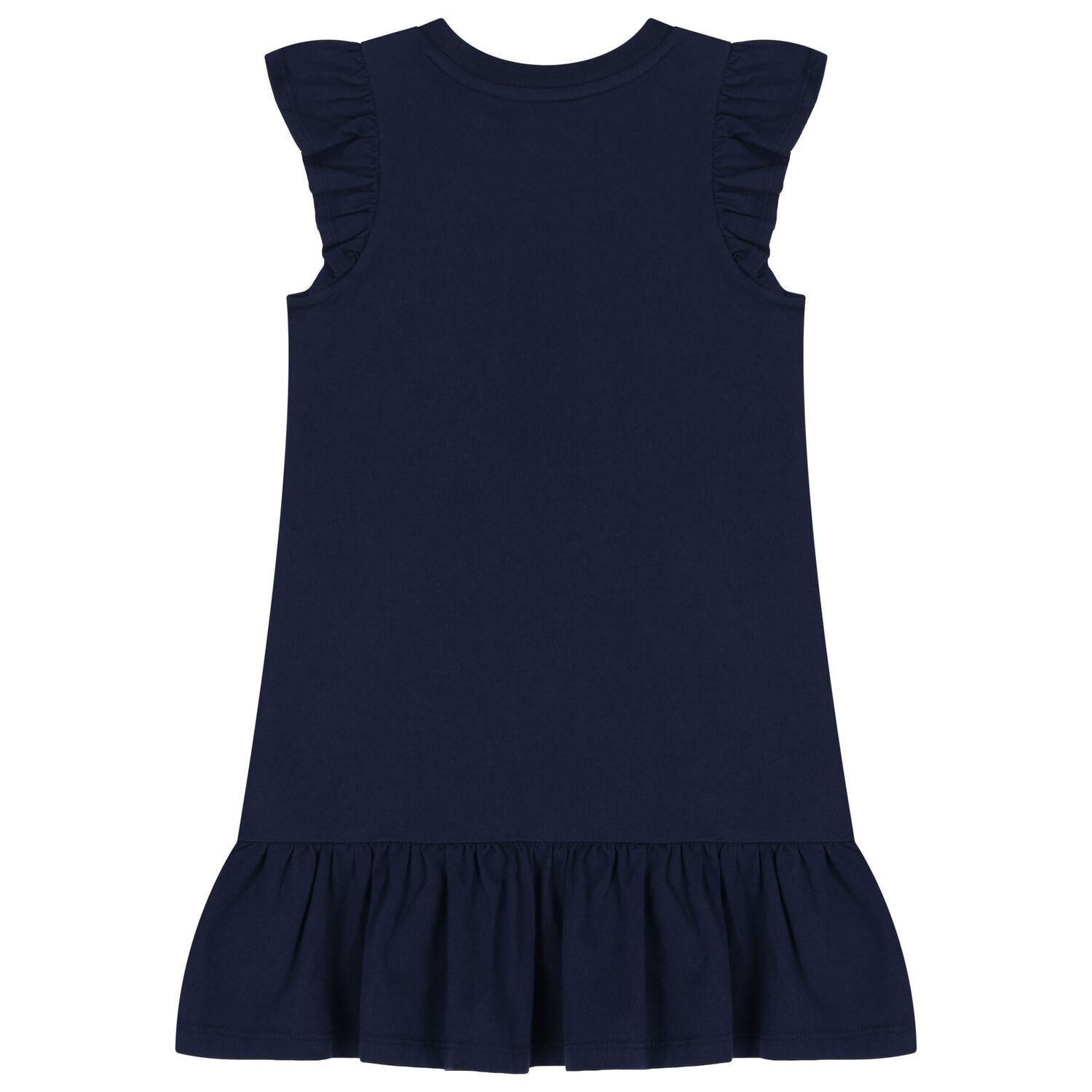 Girls Navy Blue Polo Bear Dress, 1, hi-res