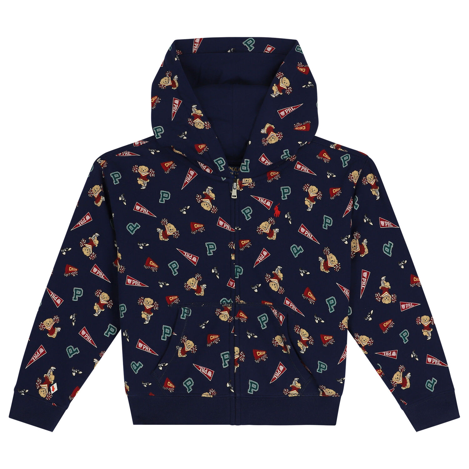 توب هودى بنات بالشعار باللون الكحلى, 1, hi-res image number null