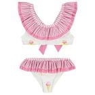Girls White Ice Creams Bikini, 1, hi-res